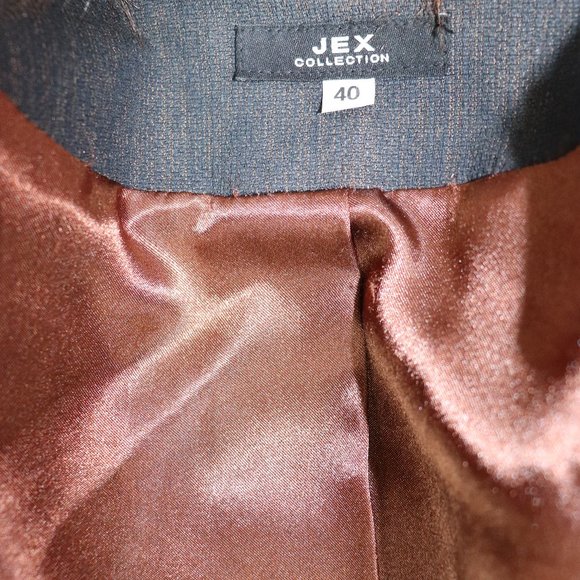 Y2K Jex Collection Denim Jacket Faux Fur Trim M-L - Picture 9 of 9